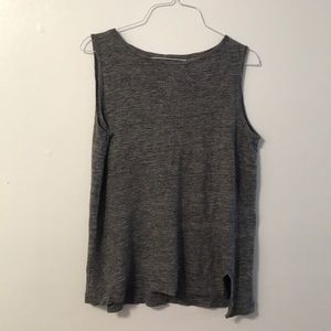 Madewell Dark Hthr grey slub muscle tank